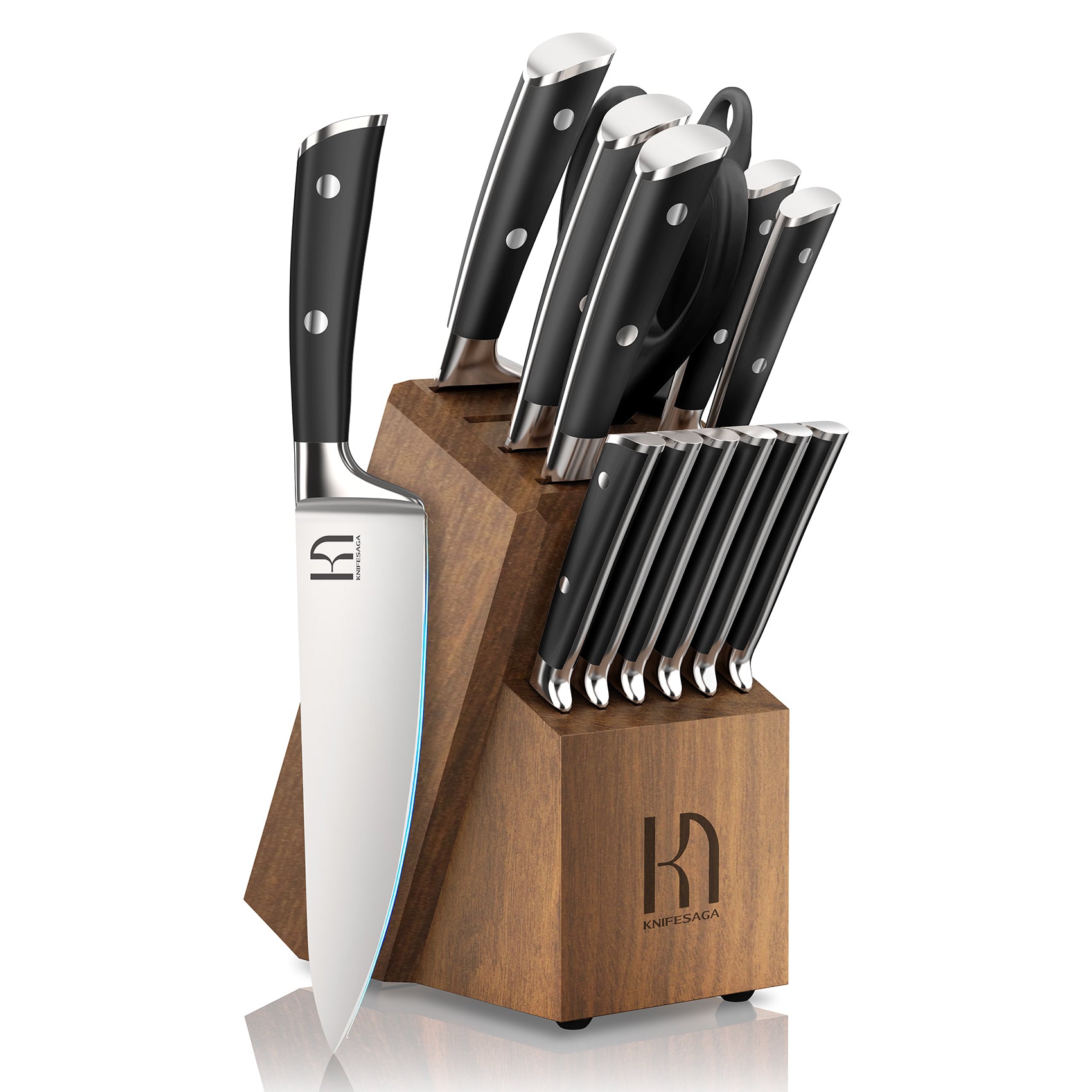 X3 Pro 15-Piece Knife Set with Upright Block – KnifeSaga