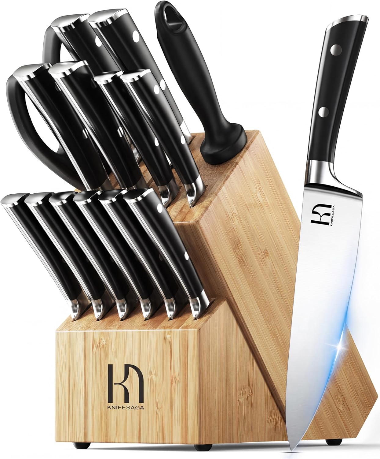 X3 Pro 15-Piece Knife Set with Full-Tang Handles