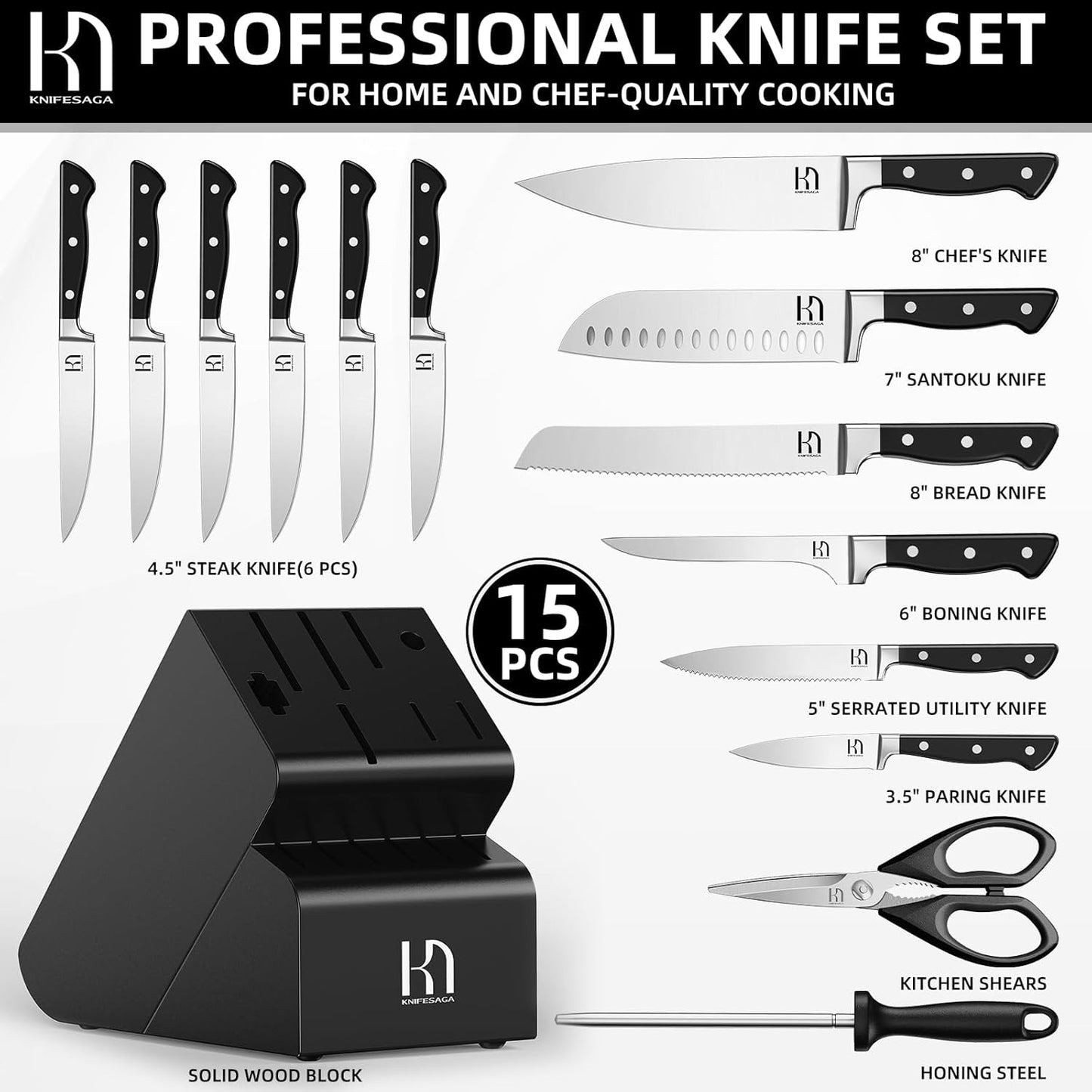 X4 Pro 15-Piece Knife Set