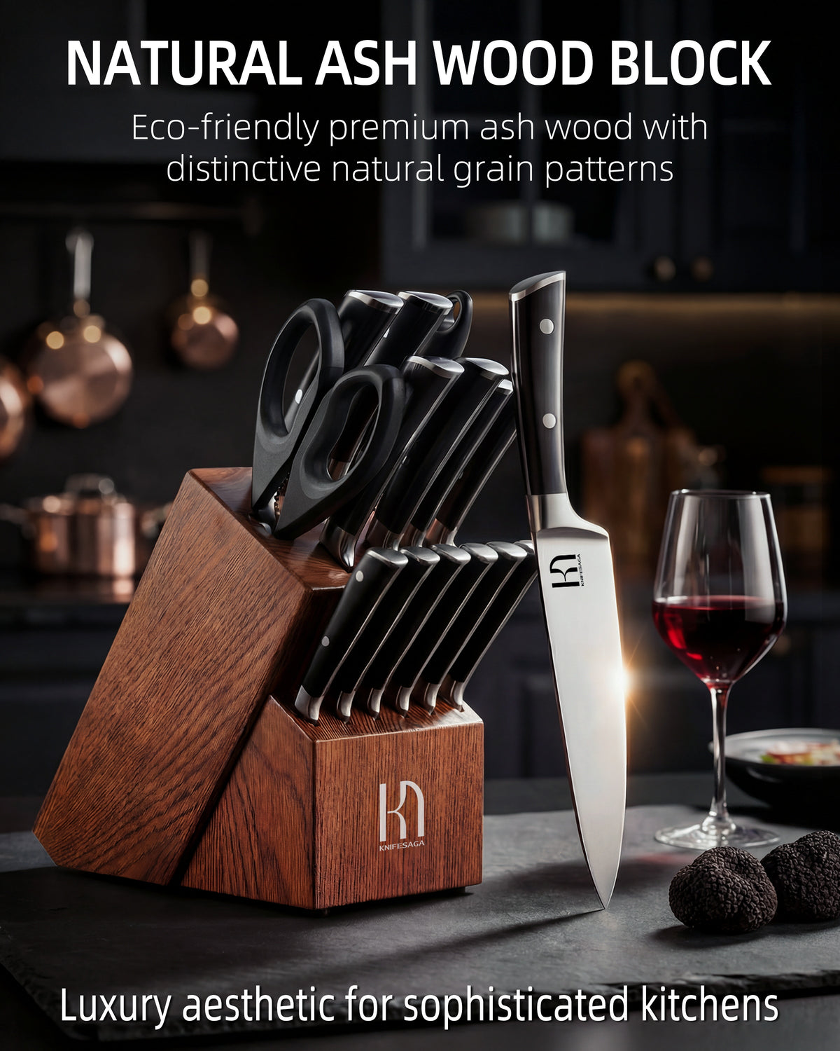 X3 Pro 15-Piece Knife Set with Full-Tang Handles
