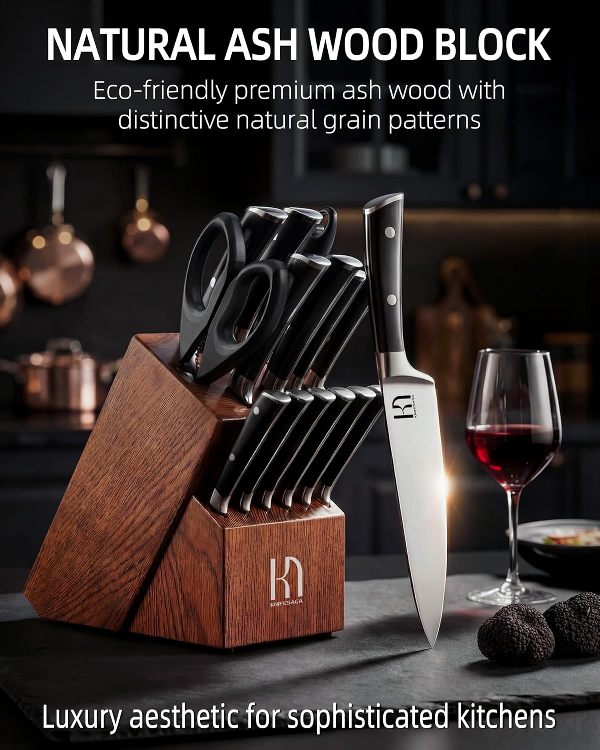 X3 Pro 15-Piece Knife Set with Full-Tang Handles – KnifeSaga