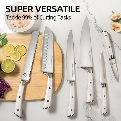 X3 Pro 15-Piece Knife Set White Handle
