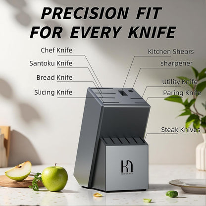 Knifesaga Premium Knife Set 15 Pcs Quality Kitchen Knife Set with Block, Japanese High Carbon Stainless Steel Razor Sharp Knife Block Set