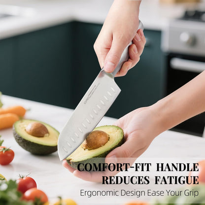 Knifesaga Knife Set Premium, Japanese 14 PCS Kitchen Knife Set with Block and Built-in Sharpener High Carbon Stainless Steel, Ultra Sharp Knife Block Set for Kitchen