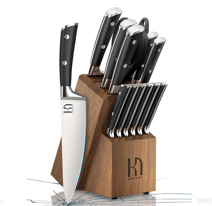 Knifesaga X3 Pro-Knife Set 15 Pcs (Black)