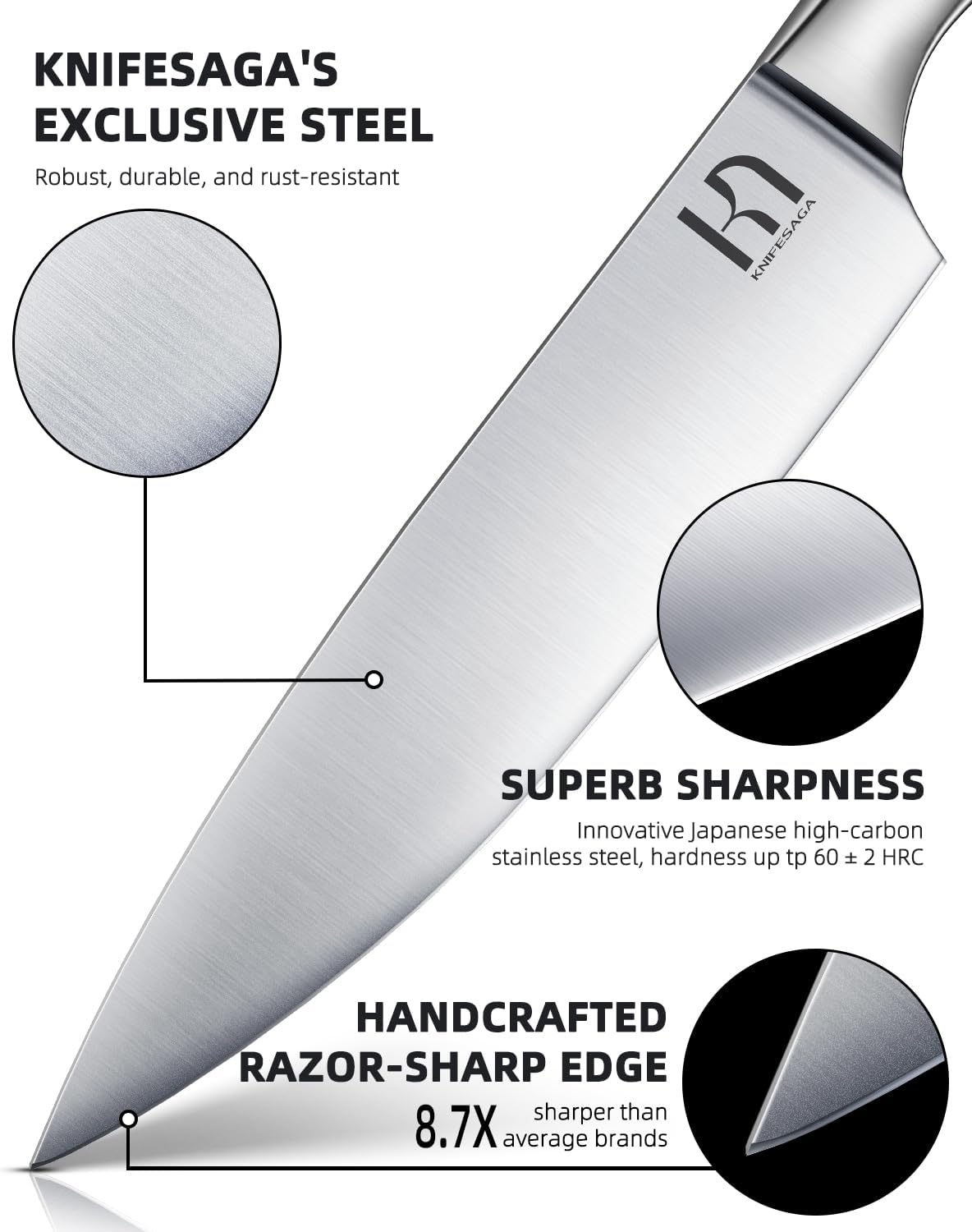 14 Pcs Japanese High Carbon Stainless Steel Knives Set for Kitchen