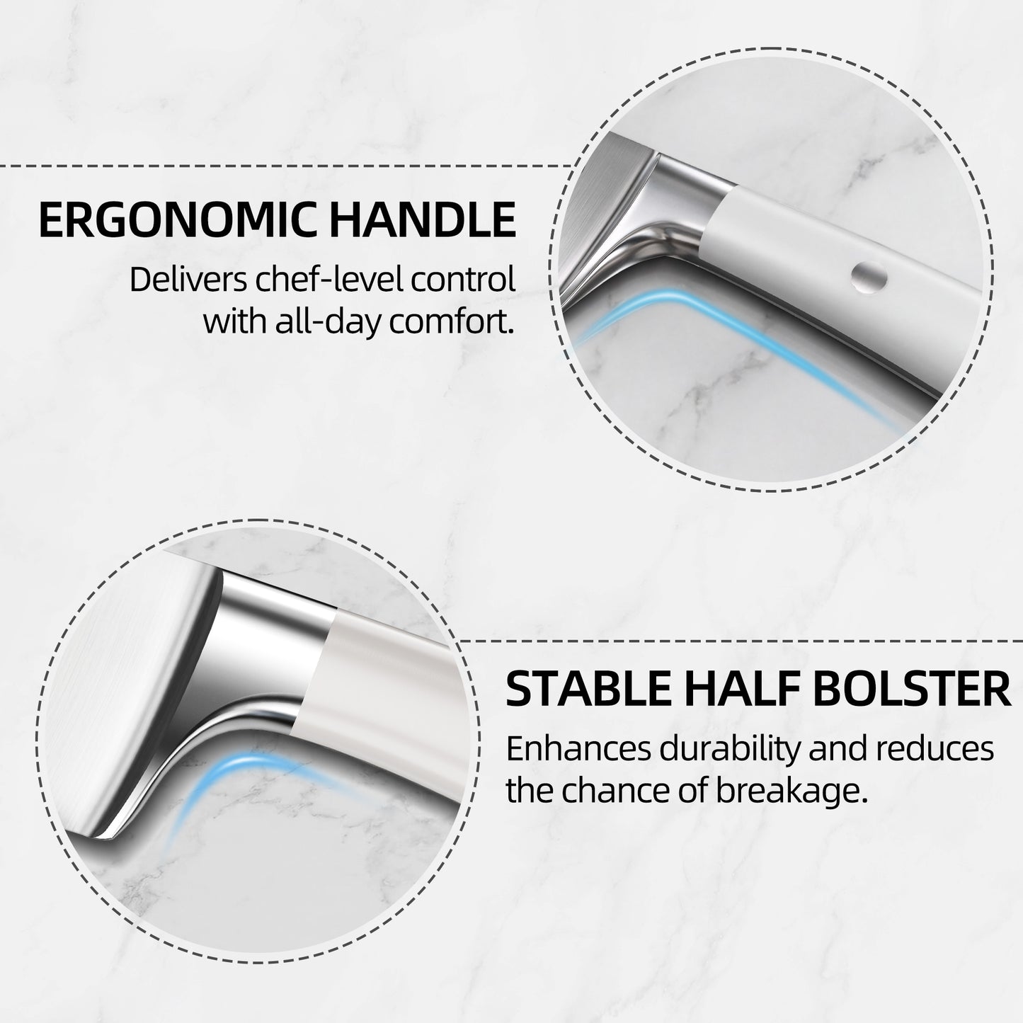 X3 Pro 15-Piece Knife Set White Handle