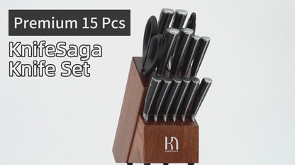 X3 Pro 15-Piece Knife Set with Full-Tang Handles